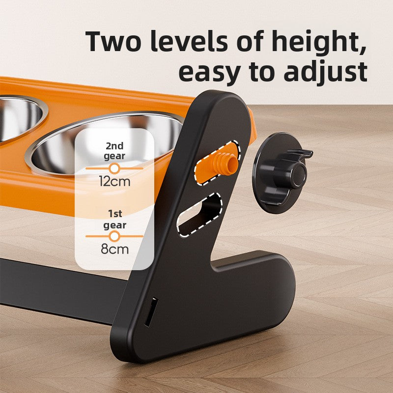 Adjustable Height Pet Food and Water Bowl