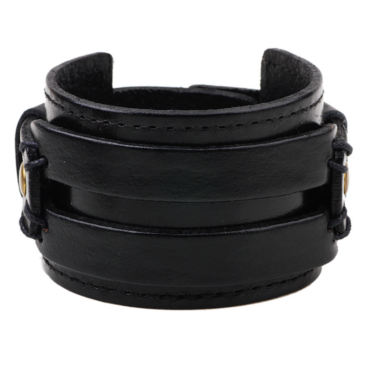 Classic Wide Leather Cuff for Men