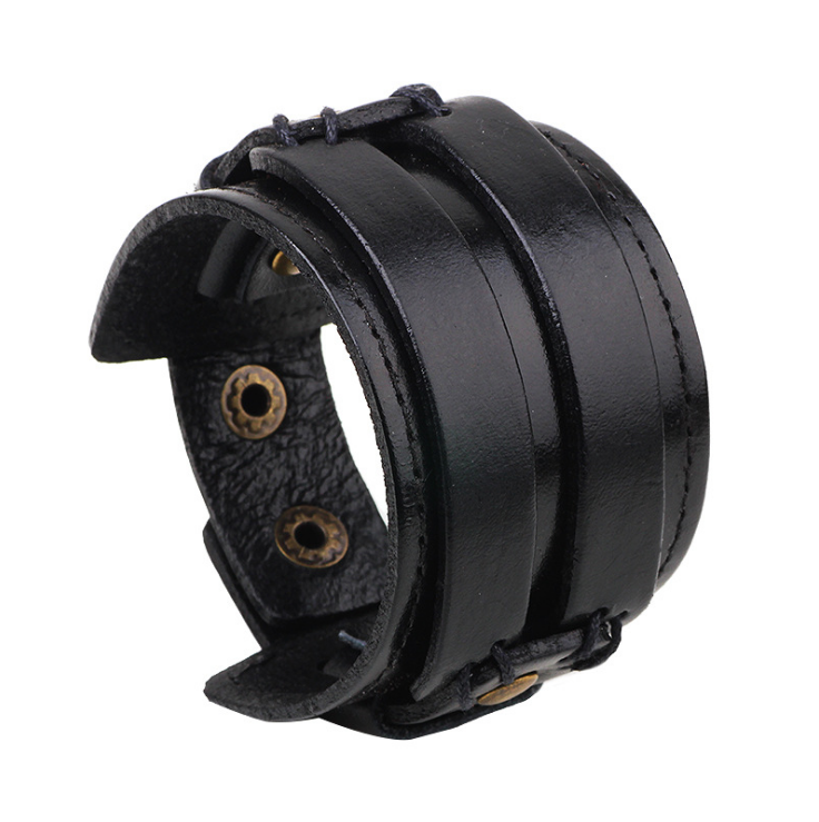 Classic Wide Leather Cuff for Men