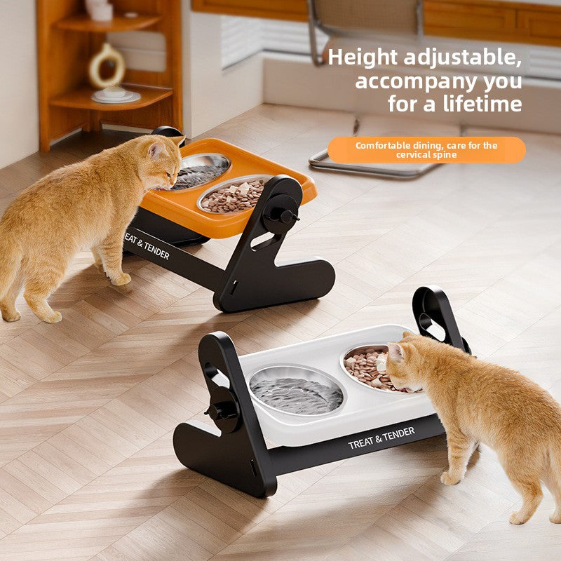 Adjustable Height Pet Food and Water Bowl